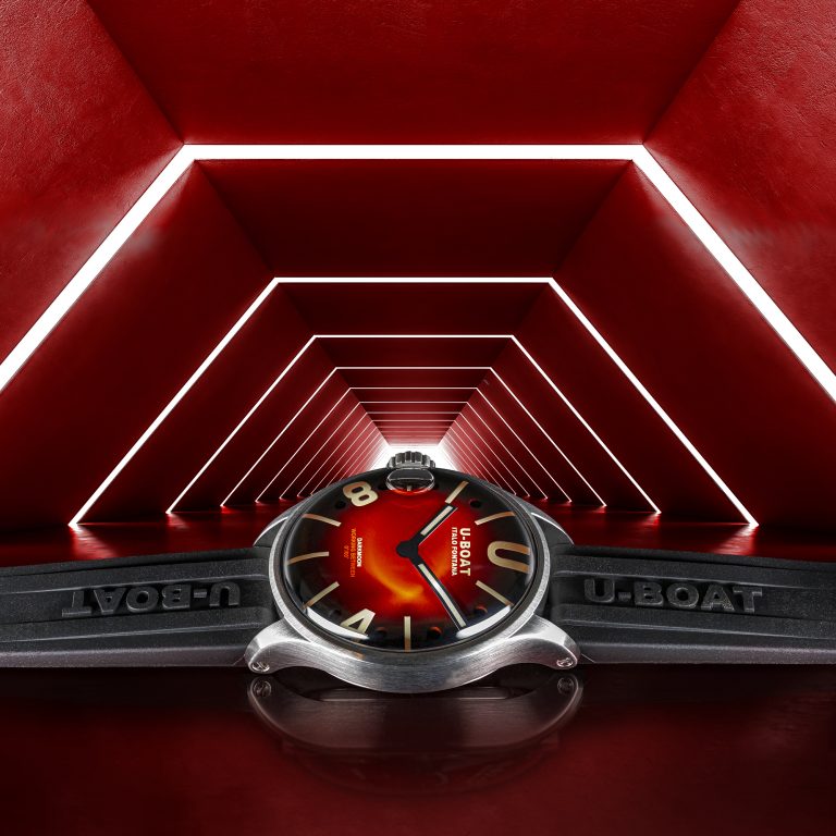 U Boat DARKMOON 40 MM RED SS SOLEIL Pezzi Unici