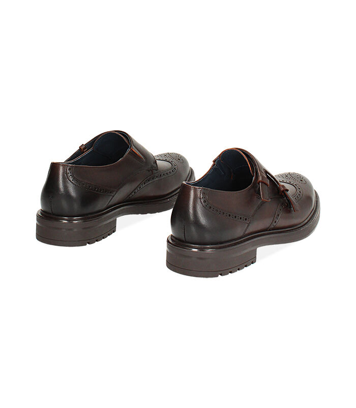 Valerio 1966 Stringate monk-strap moro in pelle | Valerio 1966 Qualità Garantita
