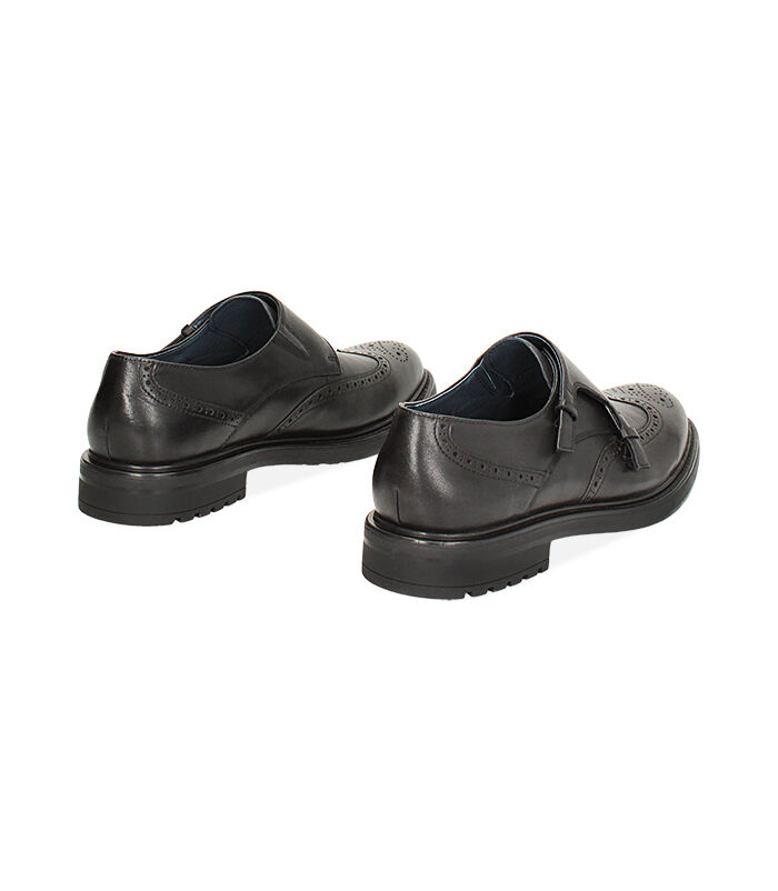 Valerio 1966 Stringate monk-strap nere in pelle | Valerio 1966 Negozi Online
