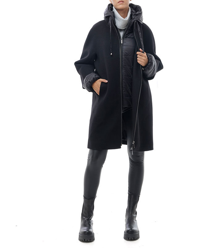 Valerio 1966 Cappotto nero sportivo | Valerio 1966 Convenienza