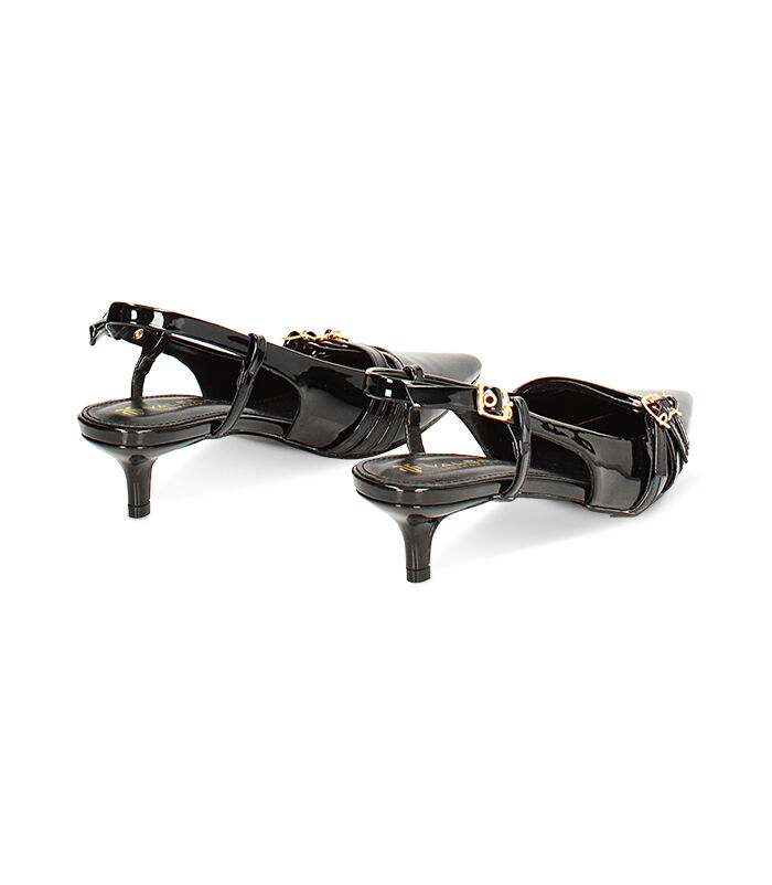 Valerio 1966 Décolleté slingback in vernice nero tacco 4 5 cm | Valerio 1966 Offerte