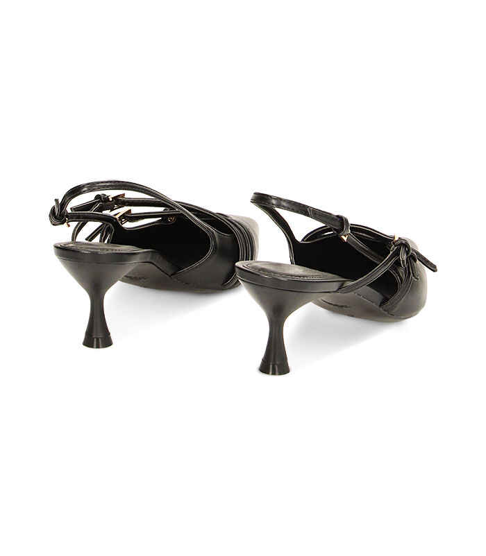 Valerio 1966 Décolleté slingback nere con fibbie tacco 6 cm | Valerio 1966 Hotsell