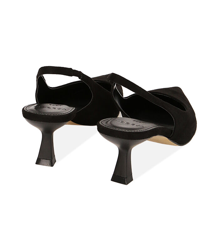 Valerio 1966 Décolleté donna nere in microfibra tacco 6 cm | Valerio 1966 Vendita Calda