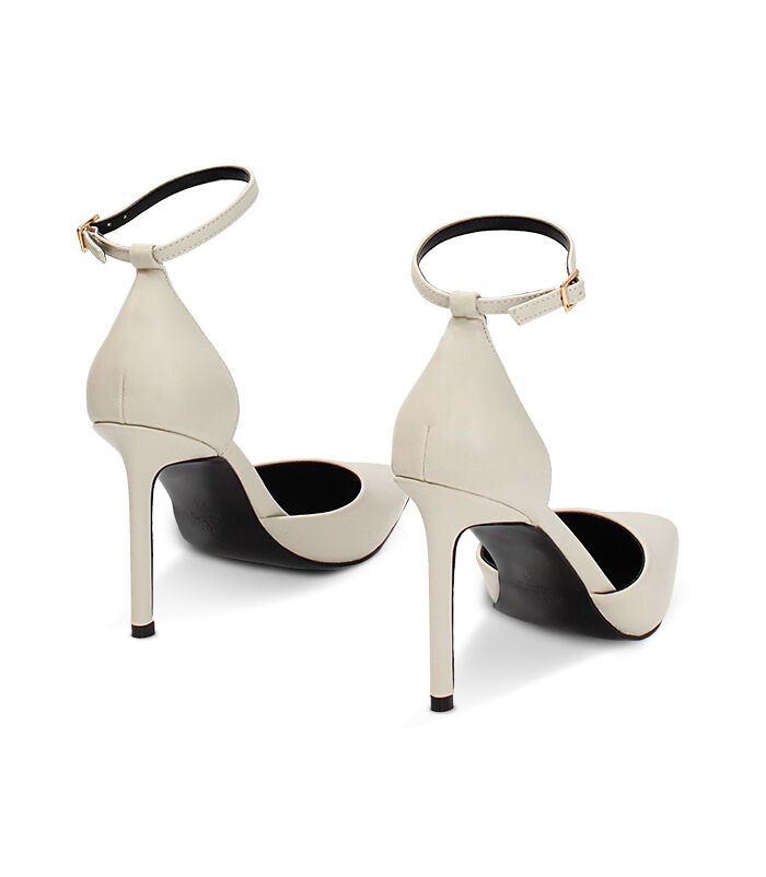 Valerio 1966 Décolleté open shank panna tacco 9 5 cm | Valerio 1966 Italia