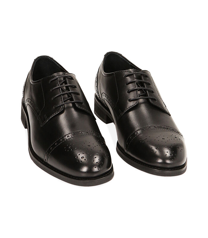 Valerio 1966 Stringata uomo nera in pelle traforata | Valerio 1966 Soddisfazione Garantita