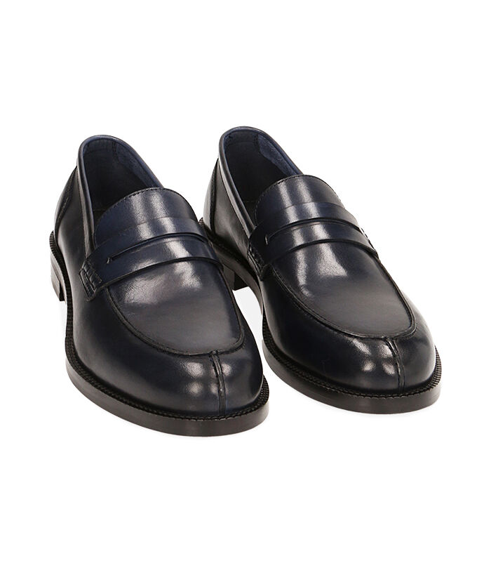 Valerio 1966 Mocassini uomo blu navy in pelle | Valerio 1966 Promozione Limitata