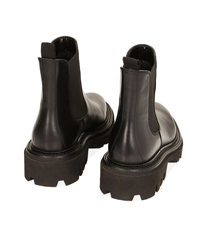 Valerio 1966 Stivaletti donna Chelsea neri in pelle tacco 4 8 cm | Valerio 1966 Saldi Di Fabbrica