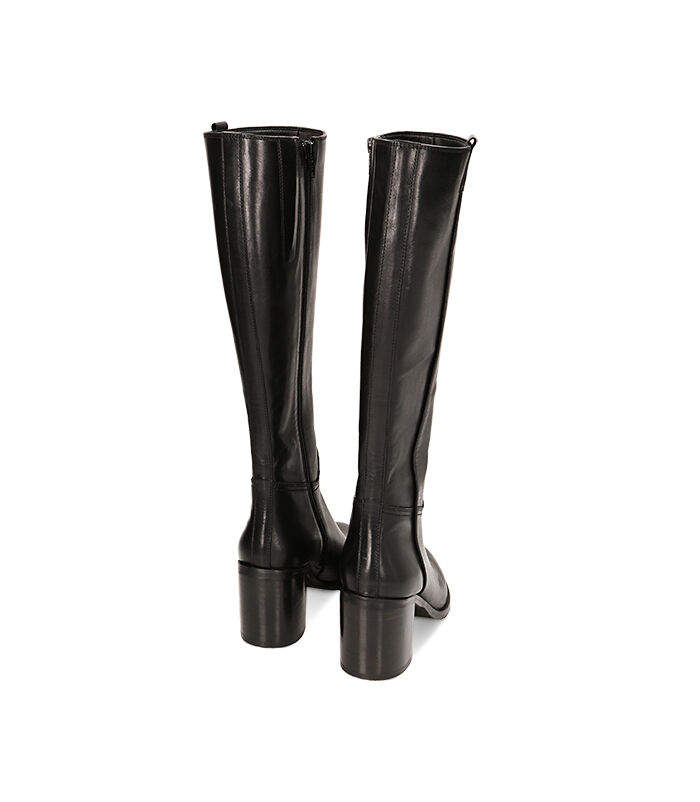 Valerio 1966 WOMEN SHOES BOOTS LEATHER NERO Nuova