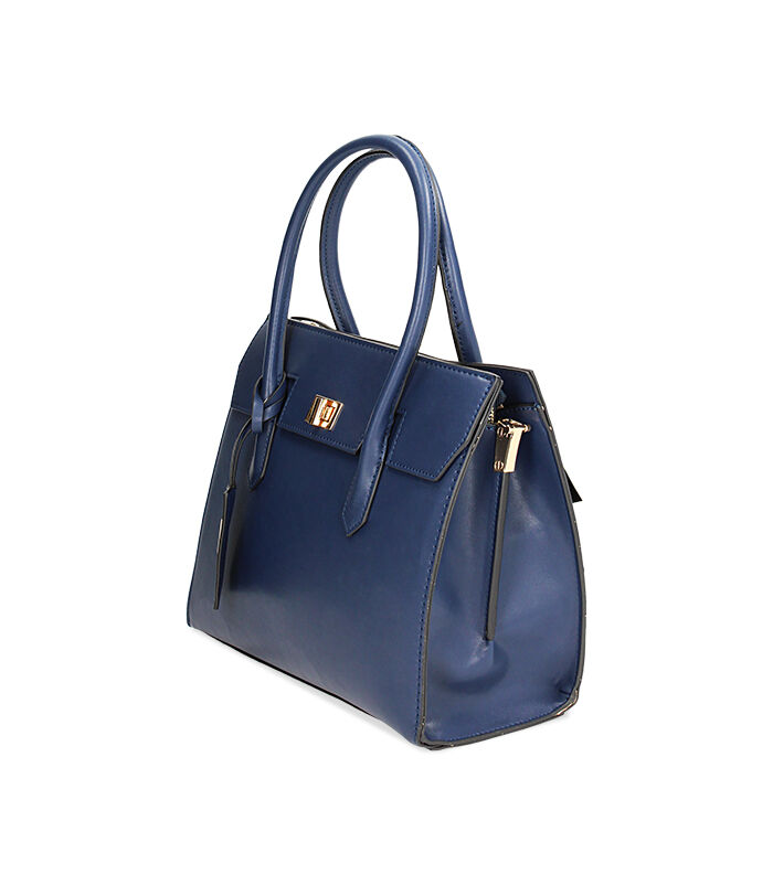 Valerio 1966 Borsa donna a mano blu rigida | Valerio 1966
