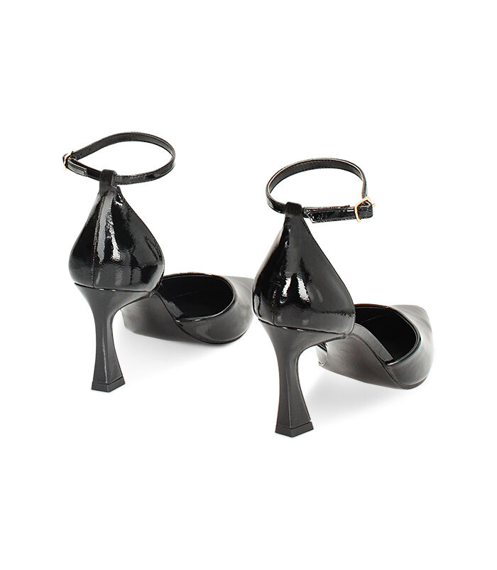 Valerio 1966 Décolleté open shank nere in naplak tacco 8 cm | Valerio 1966 Fino Al -60%