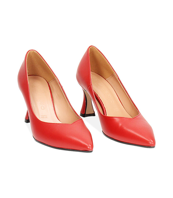 Valerio 1966 Décolleté rosse tacco 7 cm | Valerio 1966 Vendita Calda