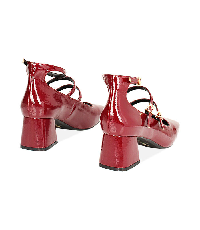 Valerio 1966 Décolleté bordeaux in naplak tacco largo 6 cm | Valerio 1966 In Saldo