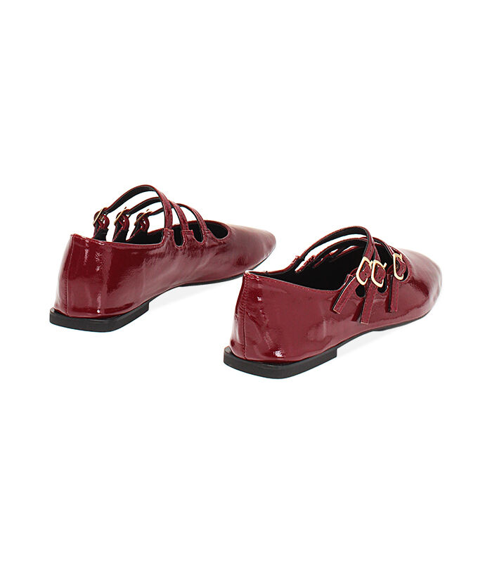 Valerio 1966 Ballerine multi-cinturino bordeaux in naplak | Valerio 1966 Pezzi Unici