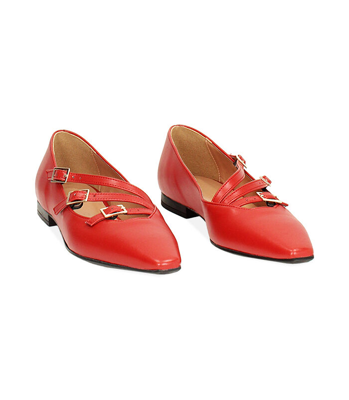 Valerio 1966 Ballerine rosse a punta con fibiette | Valerio 1966 Qualità Garantita