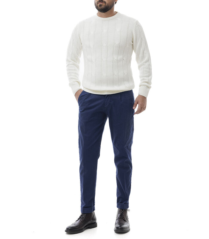 Valerio 1966 Maglione panna a trecce | Valerio 1966 Sconti questo mese