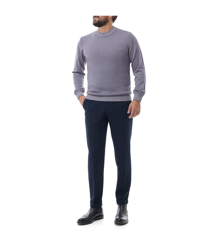 Valerio 1966 Maglione grigio con bordi a costine | Valerio 1966 Italy