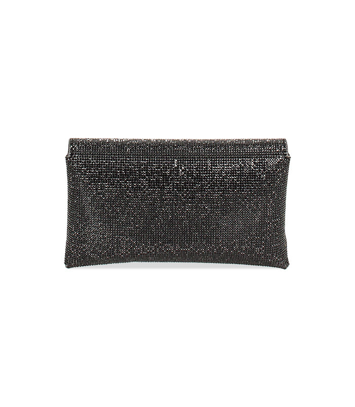 Valerio 1966 Pochette nera in laminato con pietre | Valerio 1966 Promozione