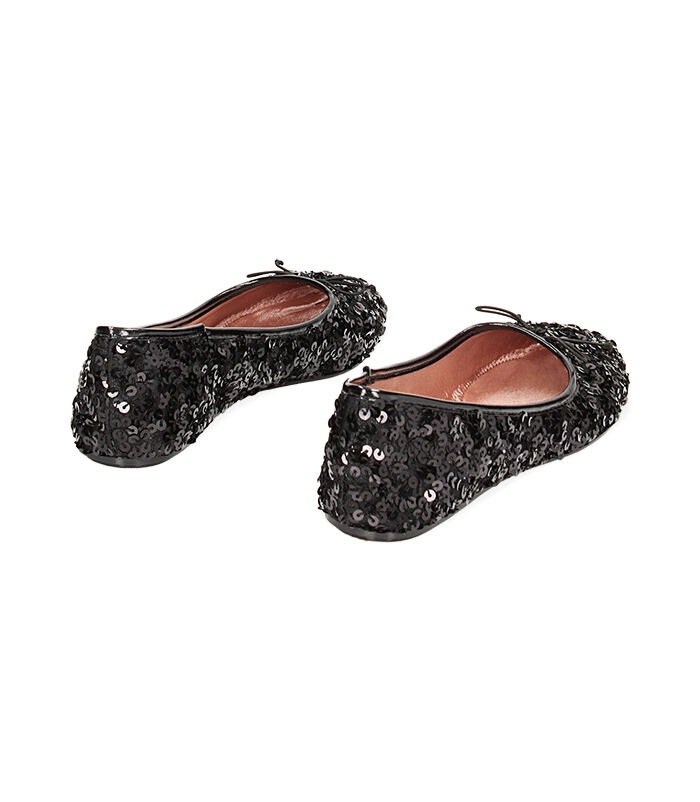 Valerio 1966 Ballerine nere con paillettes | Valerio 1966 Prezzo Ridotto