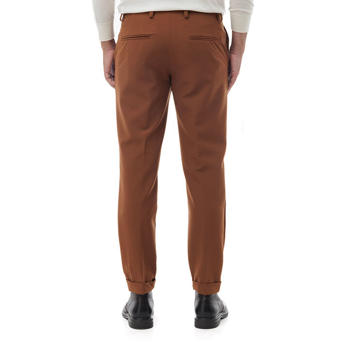 Valerio 1966 Pantalone marrone con piega inglese | Valerio 1966 Negozio