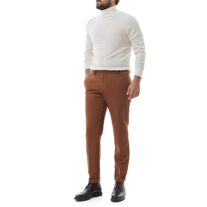 Valerio 1966 Pantalone marrone con piega inglese | Valerio 1966 Negozio