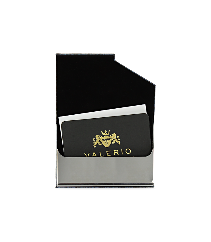Valerio 1966 Portamonete blu da uomo in pelle con logo embossed | Valerio 1966 Qualità Garantita
