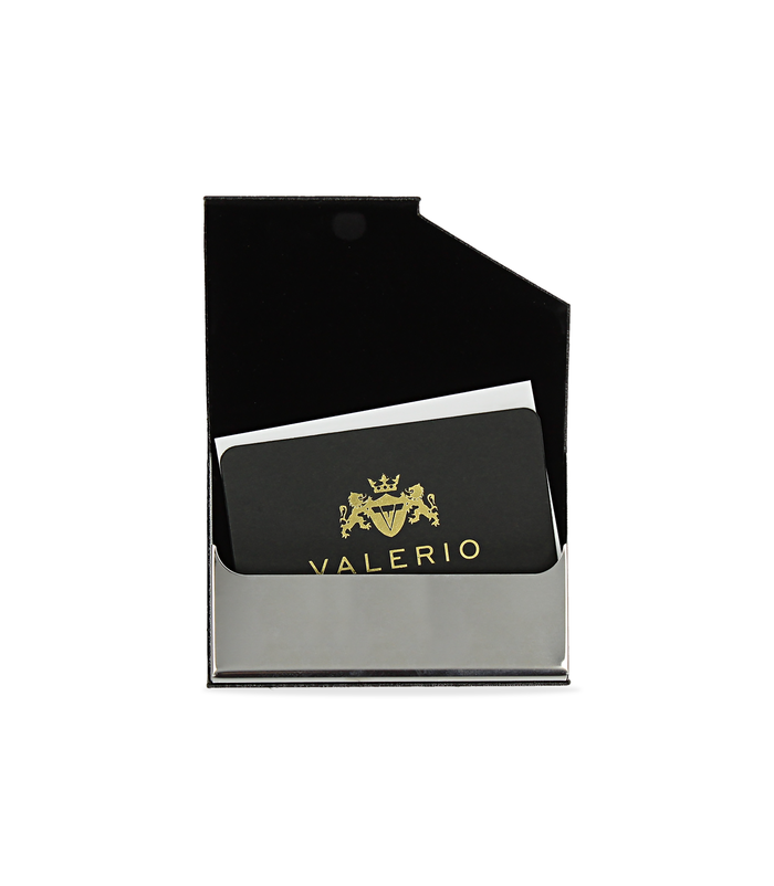 Valerio 1966 Portamonete nero da uomo in pelle con logo embossed | Valerio 1966 Negozi Online