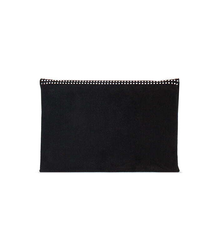 Valerio 1966 Pochette nera-argento in microfibra con pietre | Valerio 1966 I Più Venduti