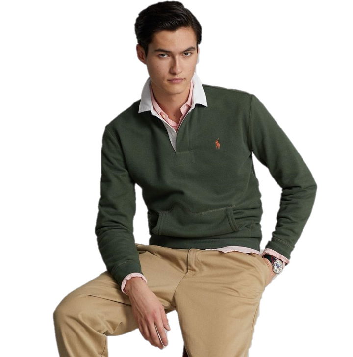 Polo Ralph Lauren Felpa Polo Ralph Lauren Rugby Verde Spedizione Gratuita
