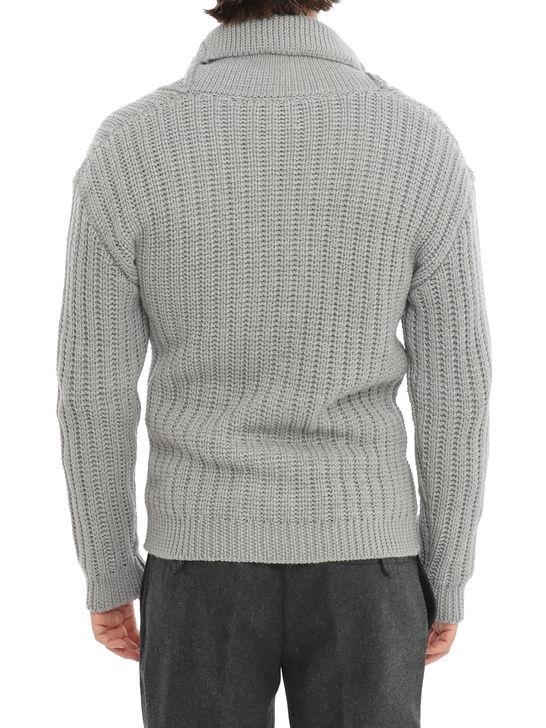 Rakki Cardigan Rakkì Collo Sciallato Grigio Vendite Flash