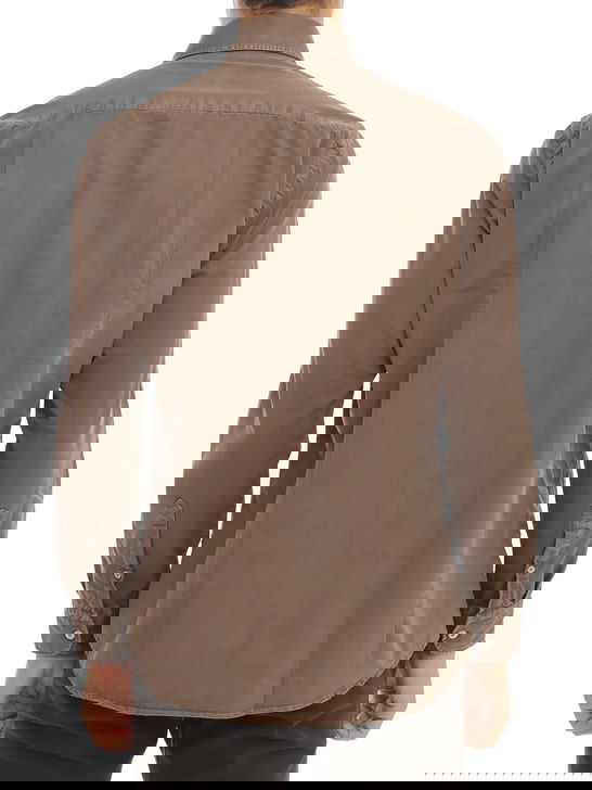 Bastoncino Camicia Bastoncino Gabardina Marrone Qualità Garantita