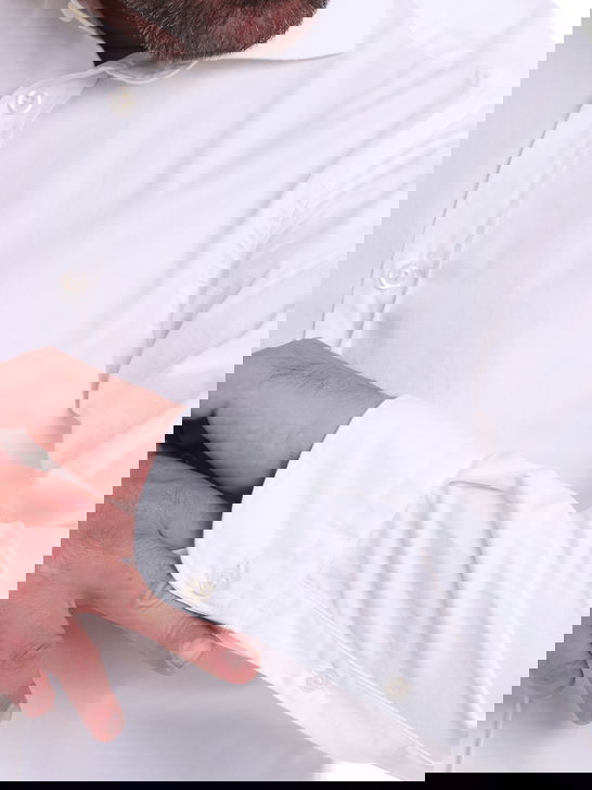 Bastoncino Camicia Bastoncino Gabardina Bianco Consegna Veloce