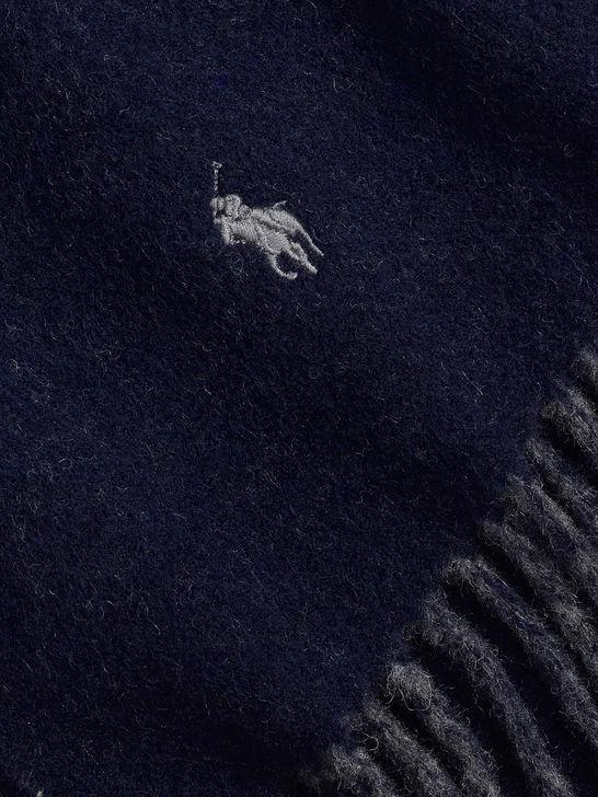 Polo Ralph Lauren Sciarpa Polo Ralph Lauren Double-Face Blu Qualità Garantita