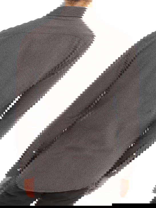 Bastoncino Camicia Bastoncino Flanellata Marrone In Linea