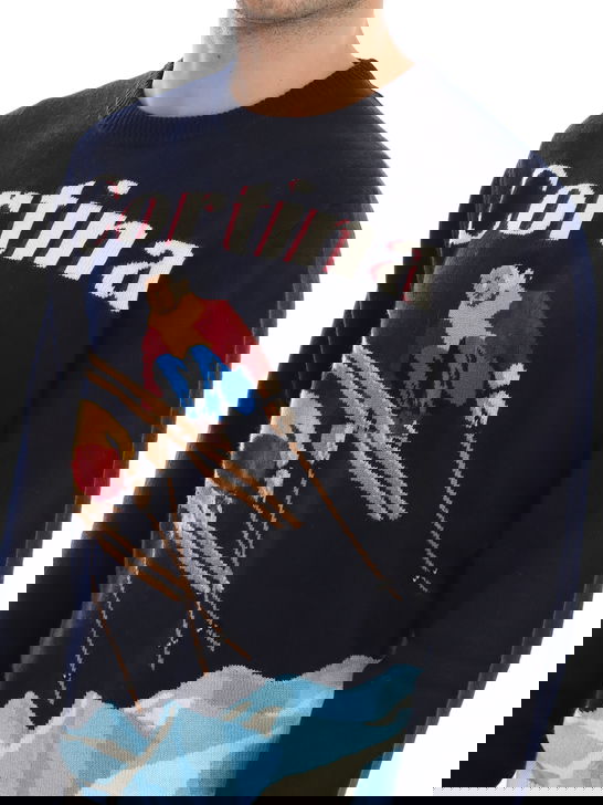Mc2 Saint Barth Maglia MC2 Saint Barth Cortina Blu Vendite Flash