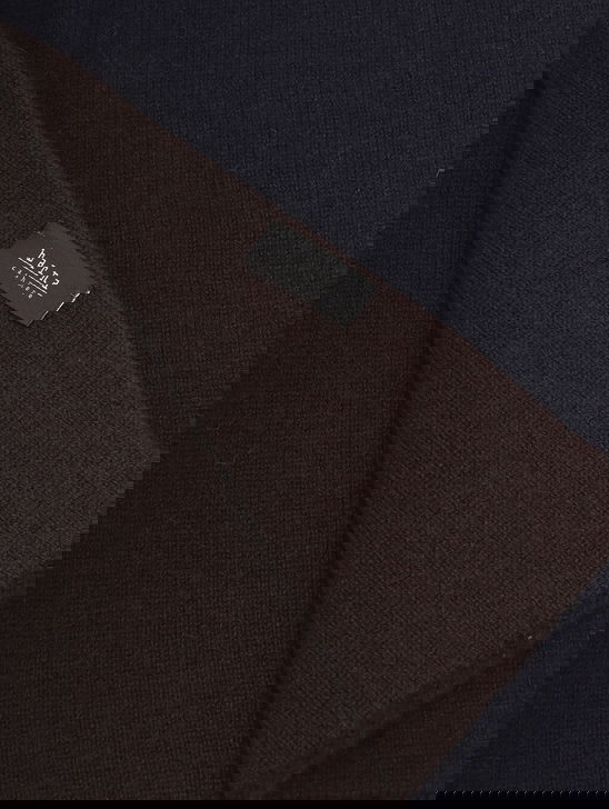 Barna Cashmere Sciarpa Barna Cashmere Bicolore Blu/Marrone Italia