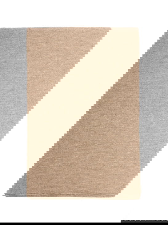 Barna Cashmere Sciarpa Barna Cashmere Bicolore Beige/Beige In Linea