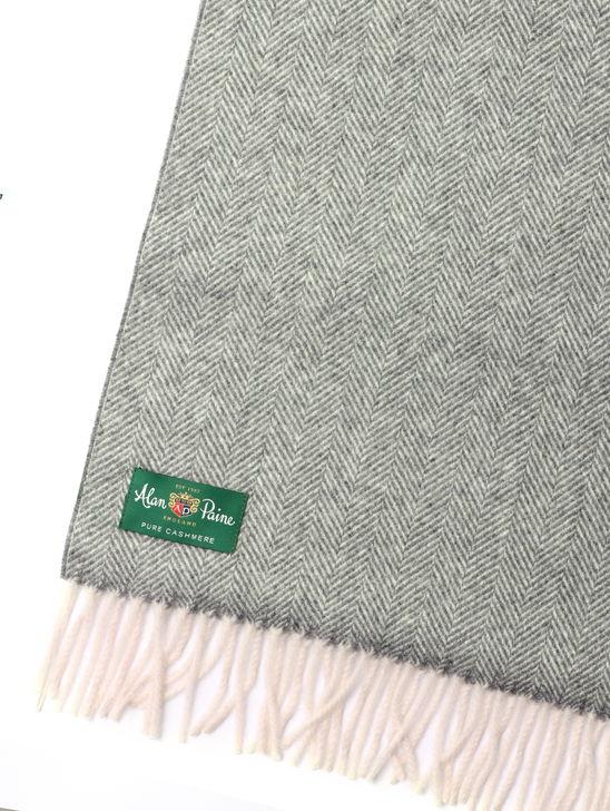 Alan Paine Sciarpa Alan Paine Kinross Cashmere Grigio Spedizione Gratuita
