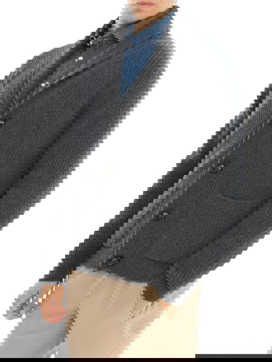 Rakki Cardigan Rakkì Sciallato Grigio Presa