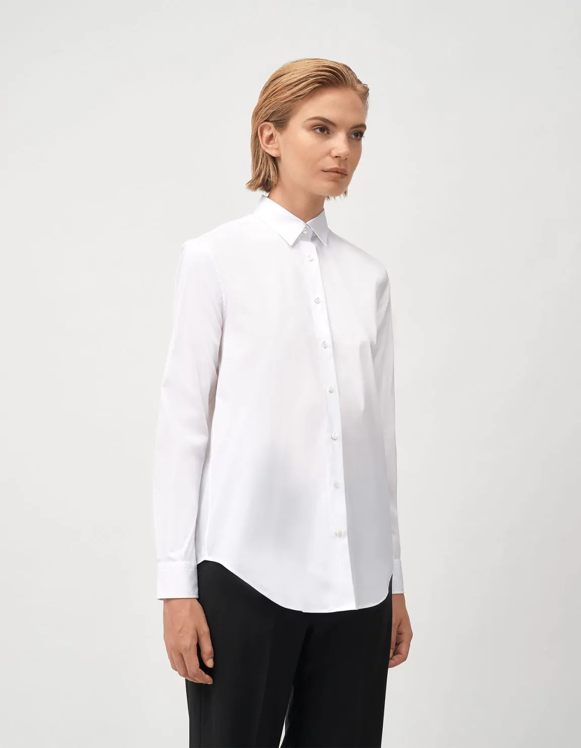 Xacus Camicia Bianco Stretch Tinta Unita Sconto