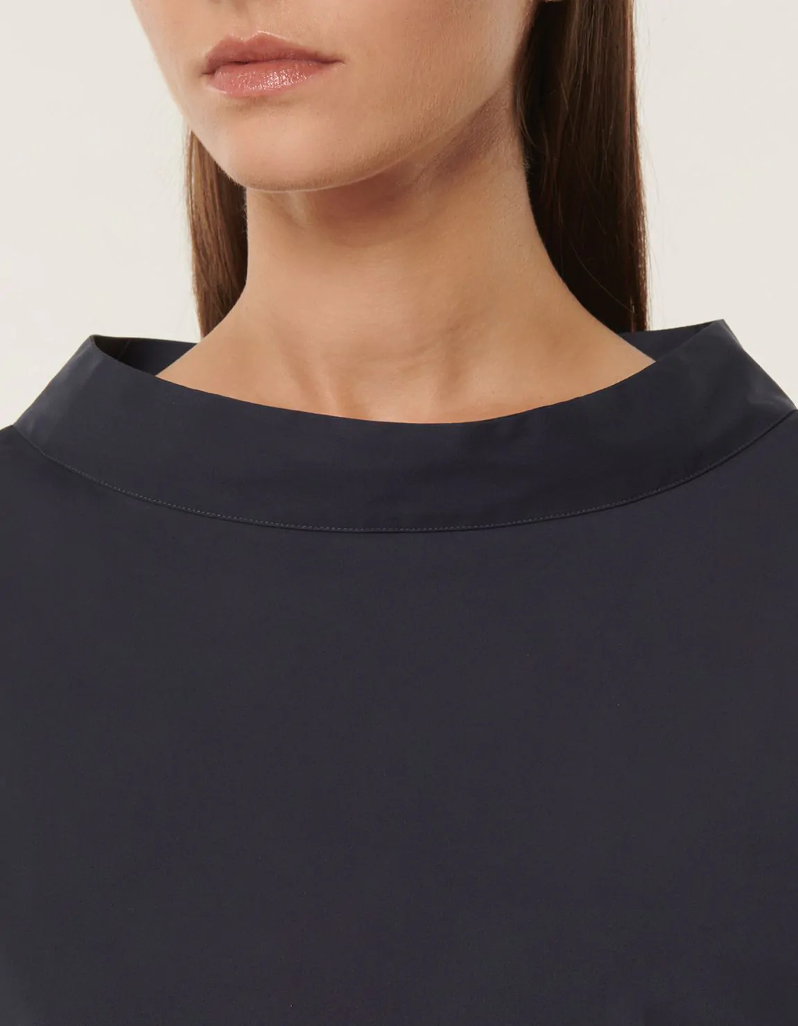 Xacus Blusa Blu navy Stretch Tinta Unita