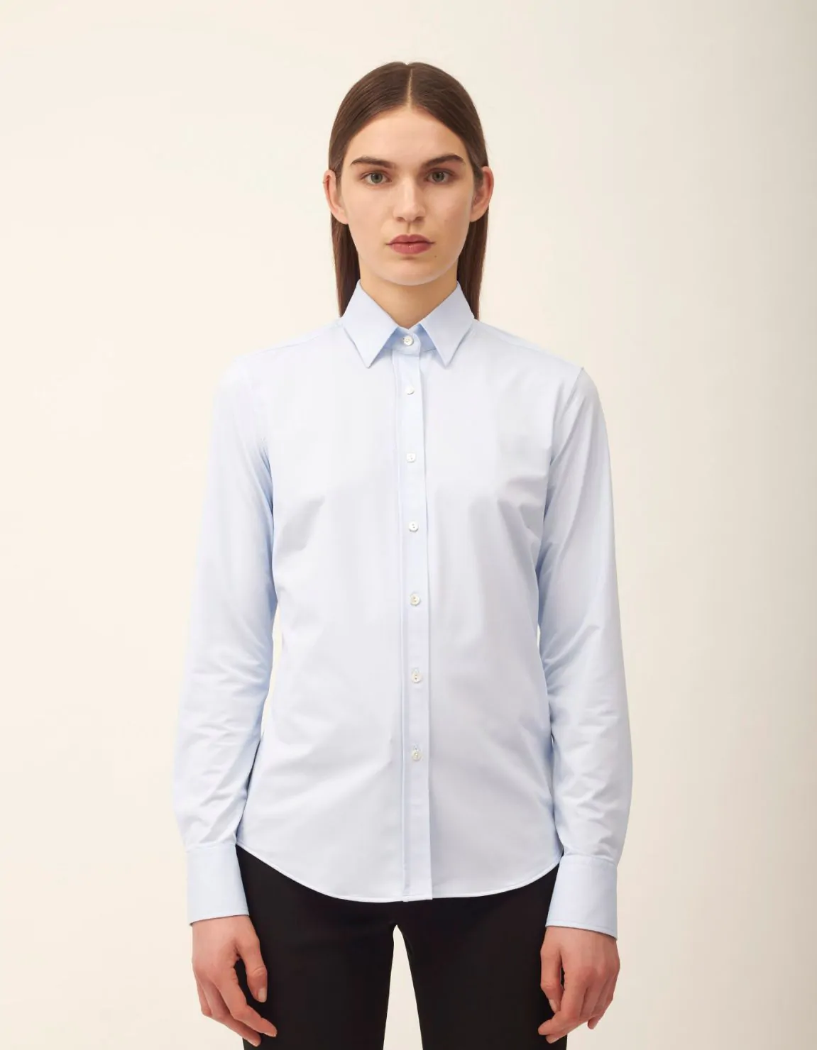 Xacus Camicia Celeste chiaro Active Tinta Unita Presa