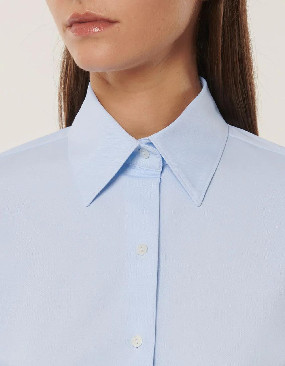 Xacus Camicia Celeste chiaro Active Tinta Unita Vendite Flash