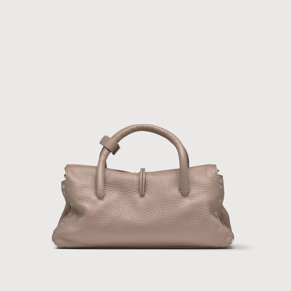﻿Zanellato BORSA DOTTA® SMALL IN PELLE MARTELLATA GREY CENERINO | Zanellato Italia