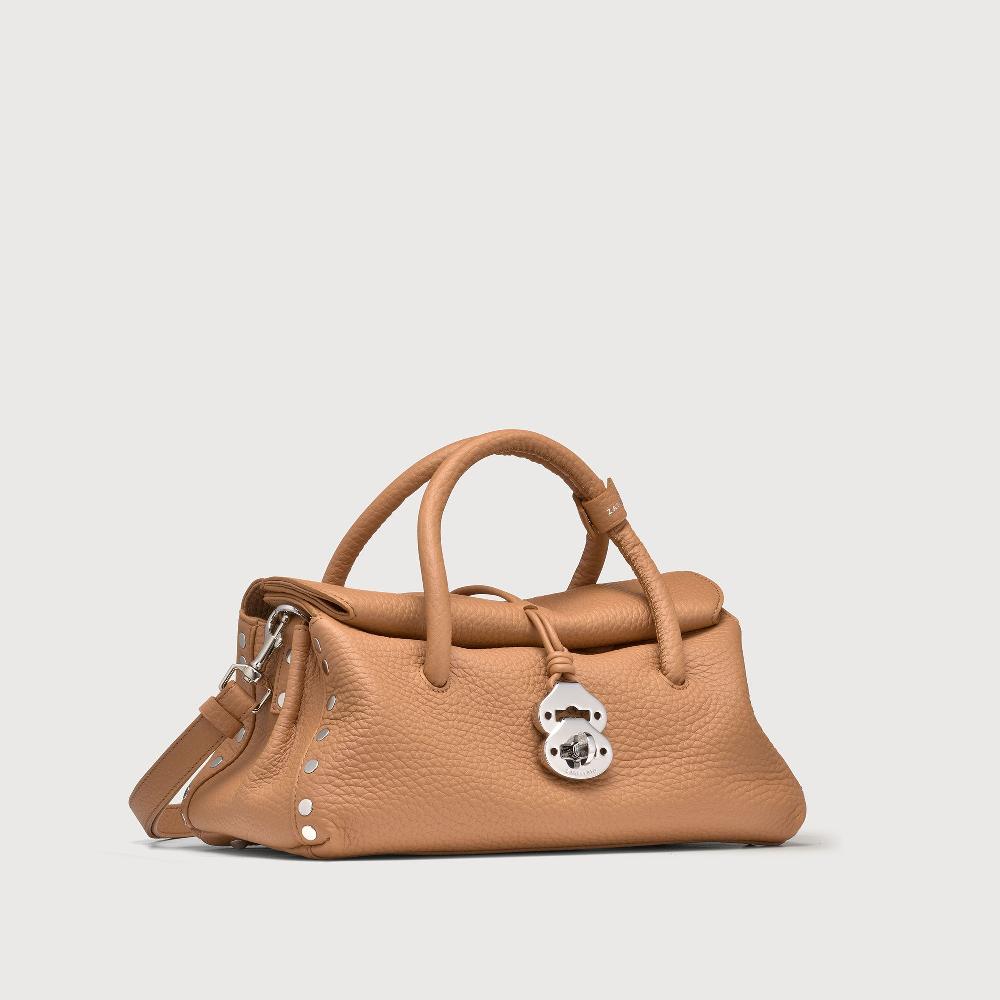 Zanellato BORSA DOTTA® SMALL IN PELLE MARTELLATA BROWN AMARETTO | Zanellato 2025