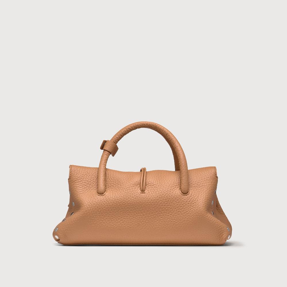 Zanellato BORSA DOTTA® SMALL IN PELLE MARTELLATA BROWN AMARETTO | Zanellato 2025