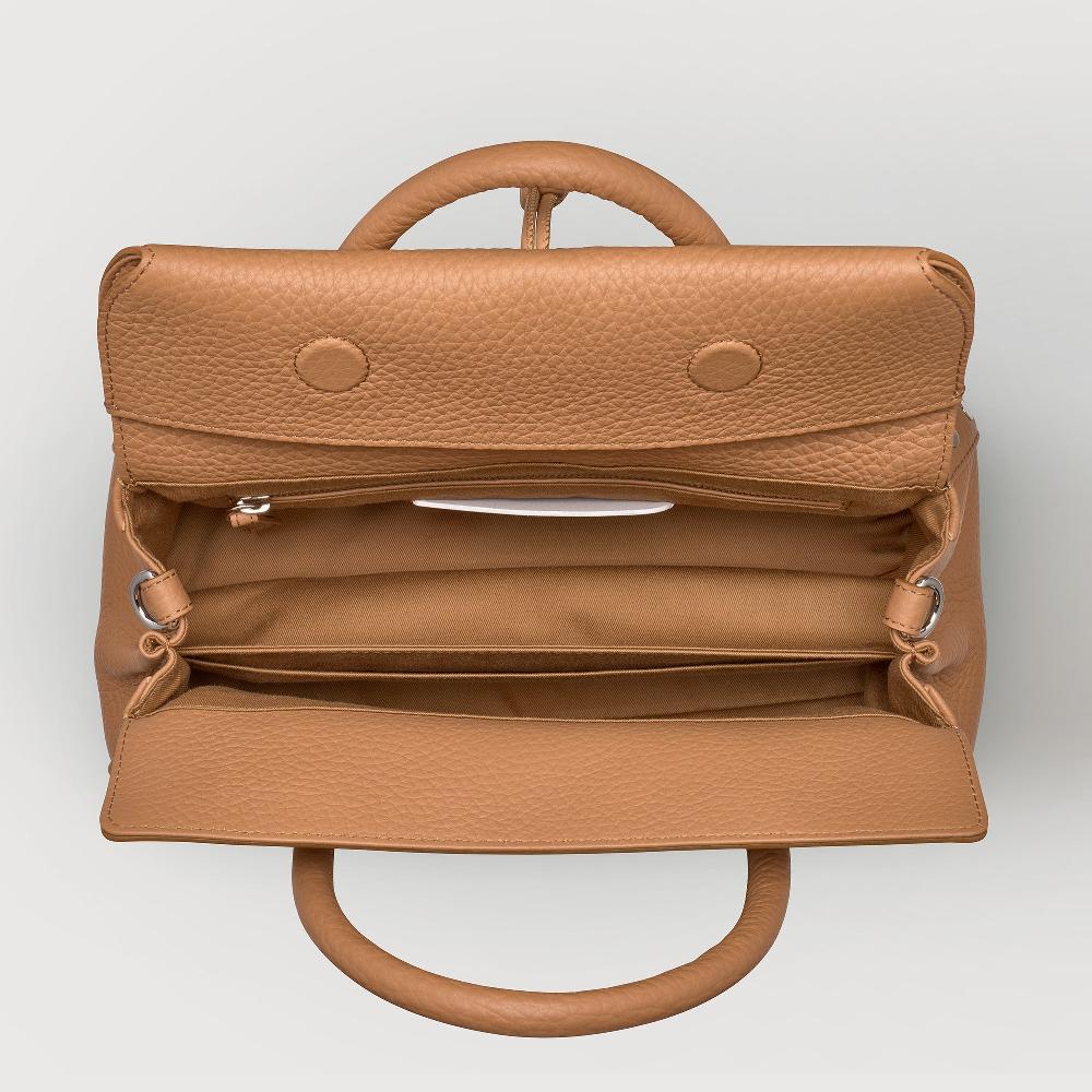 Zanellato BORSA DOTTA® SMALL IN PELLE MARTELLATA BROWN AMARETTO | Zanellato 2025