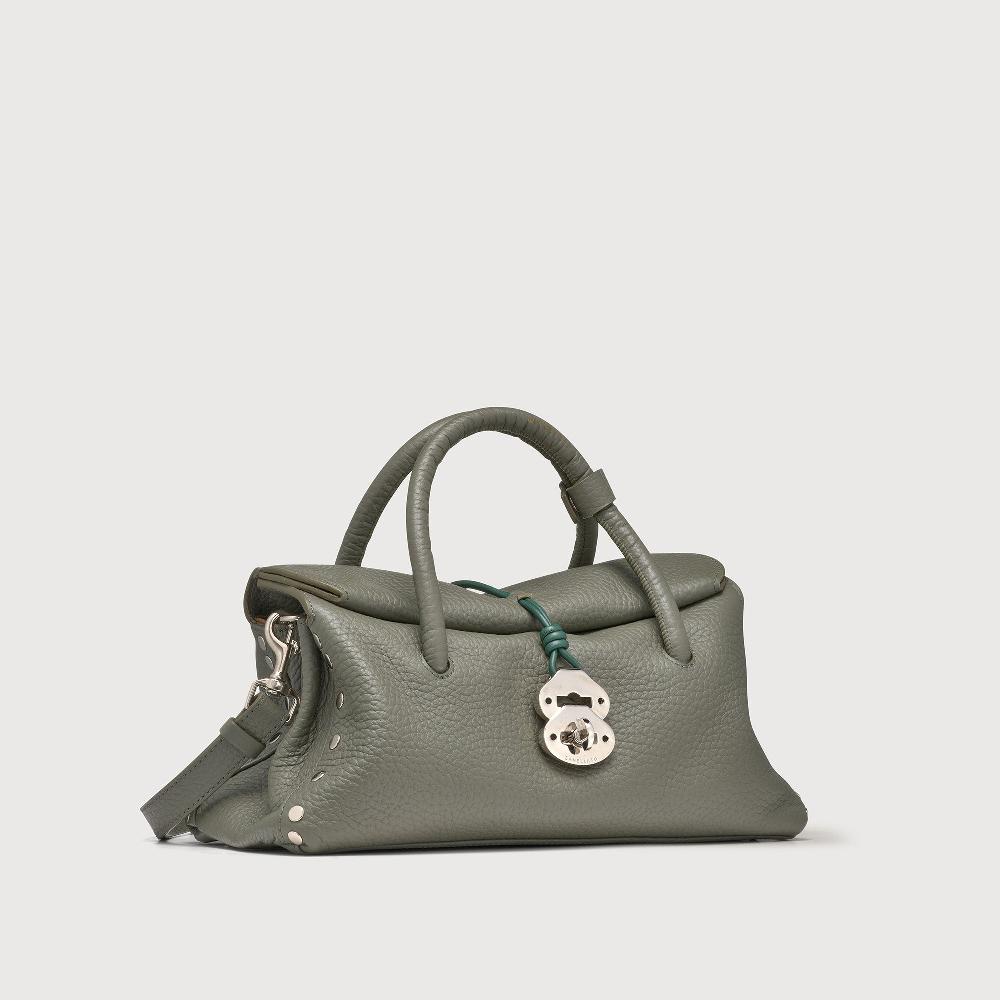Zanellato BORSA DOTTA® SMALL IN PELLE MARTELLATA GREEN LICHENE | Zanellato Outlet