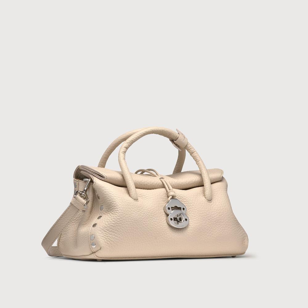 Zanellato BORSA DOTTA® SMALL IN PELLE MARTELLATA WHITE ALABASTRO | Zanellato Promozione