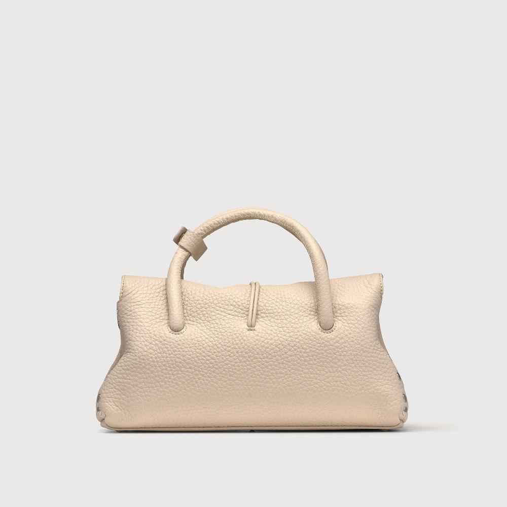 Zanellato BORSA DOTTA® SMALL IN PELLE MARTELLATA WHITE ALABASTRO | Zanellato Promozione