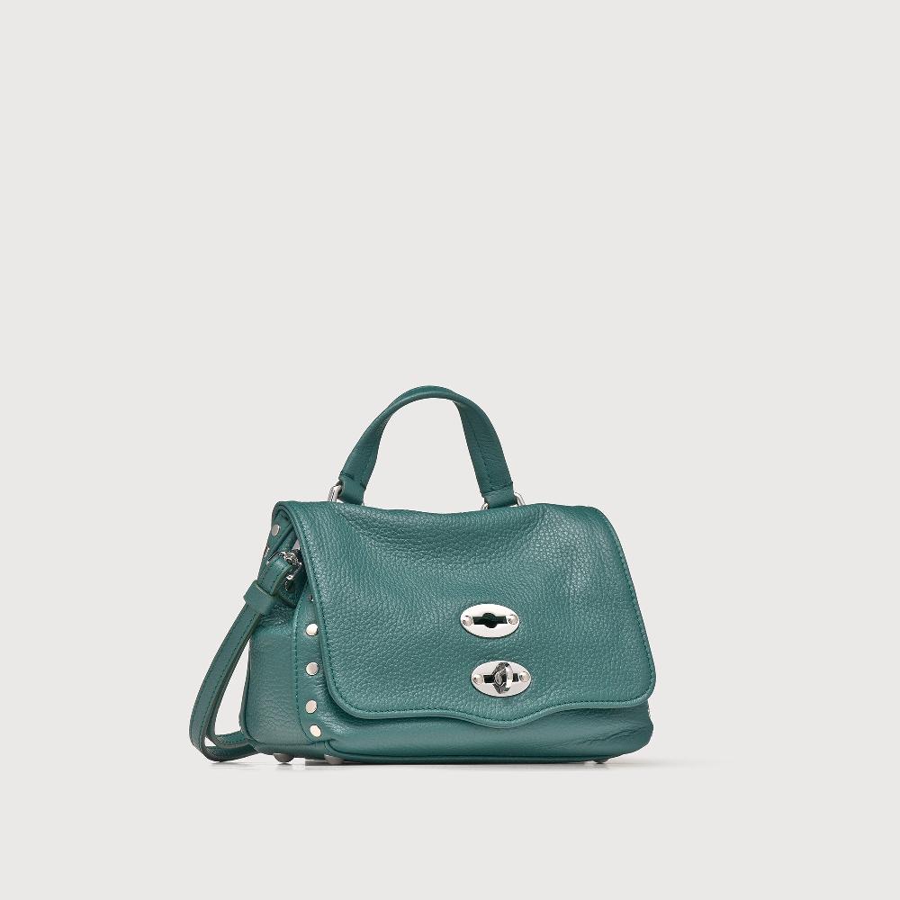 Zanellato BORSA POSTINA® BABY IN PELLE MARTELLATA GREEN ACCA | Zanellato Spedizione Gratuita